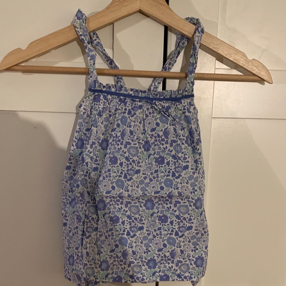 Jacadi Blue Floral Kids Blouse
